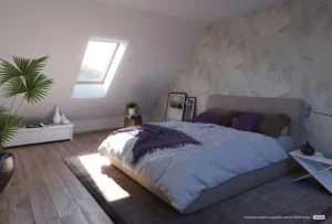 slaapkamer in energiezuinige woning